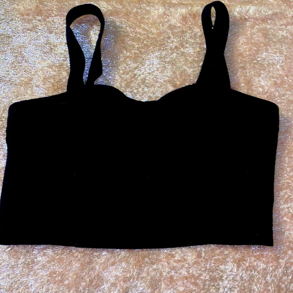 Forever 21 black crop with bows in the back